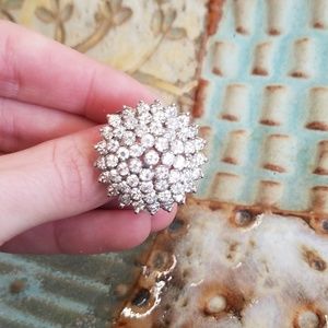Diamond Rhinestone Statement Ring